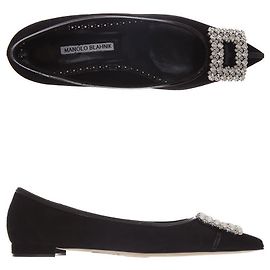 Manolo Blahnik Bijou Plat BLCK TUBERIAN Noir