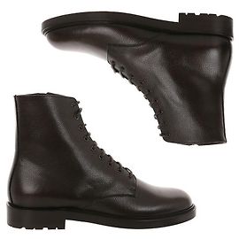 Brunello Cucinelli Botas de cano curto com cadarço Marrom