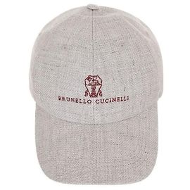 Brunello Cucinelli Logo Embroidered Cap Brown