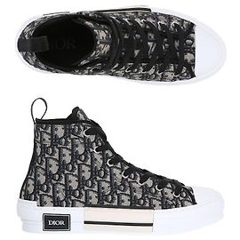 Dior Baskets montantes obliques Marron