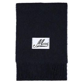 Marni Bufanda de flecos de alpaca Azul