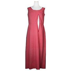 Comme Des Garcons Red Slit Dress Red