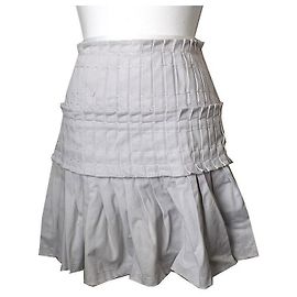 Armani Jeans Denim Pleated Skirt Brown