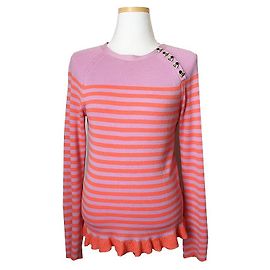 Sonia Rykiel Baumwollstreifenstrick Lila
