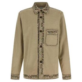Isabel Marant Embroidered Cotton Overshirt Jacket White