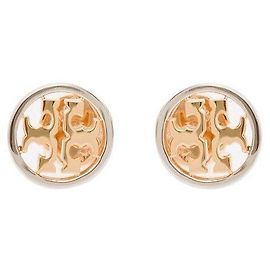 Tory Burch Orecchini con logo Stud Miller Arancione