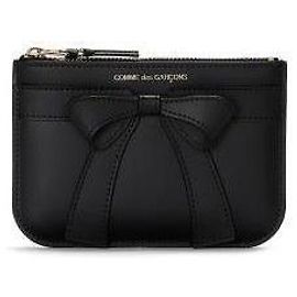 Comme Des Garcons Klassische kleine Geldbörse mit großer Schleife Schwarz