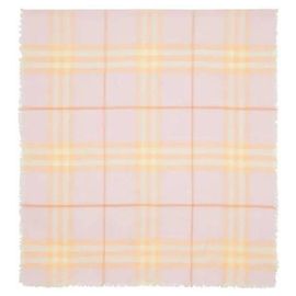 Burberry Cachecol de lã xadrez Laranja