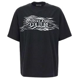 Versace Kristall Zebra T-Shirt Schwarz