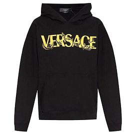 Versace Hoodie mit Silhouette-Logo Schwarz