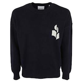Isabel Marant Logo-Pullover Blau