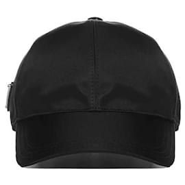 Prada Boné de beisebol em nylon com logo triangular Preto
