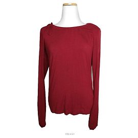 Etro Bordeaux Raffung Bluse Rot
