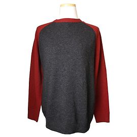 Hermès Tricô de lã e cashmere bicolor Preto