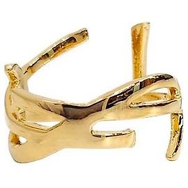 Saint Laurent Anello Opium Twist Logo D'oro