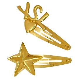 Saint Laurent Cassandra Metal Hair Pin Gold Golden