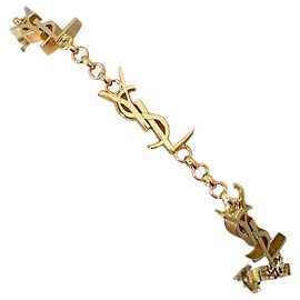 Saint Laurent Bracciale a Catena Monogram Cassandra D'oro