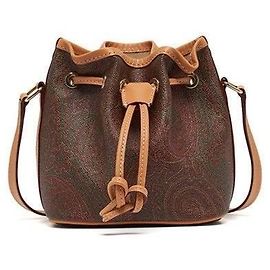 Etro Mini borsa a secchiello Paisley Marrone