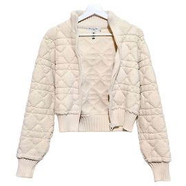 Dior Cardigan zippé Cannage de Christian Macro Blanc