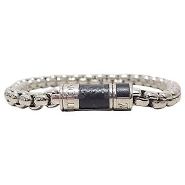 Louis Vuitton Bracciale a Catena Monogramma Eclipse Argento