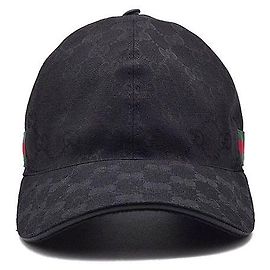 Gucci Jacquard-Baseballmütze Schwarz