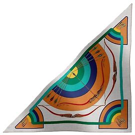 Hermès Cachecol gigante de caxemira e seda em forma de triângulo Marrom