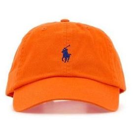 Ralph Lauren Boné Chino com Bordado de Logo de Pônei Laranja