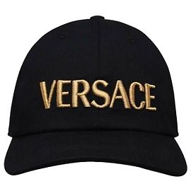 Versace Baseballkappe mit gesticktem Logo Schwarz