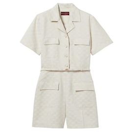 Gucci Mono de gabardina de algodón Castaño