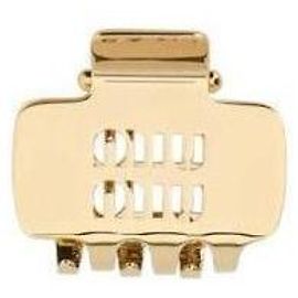 Miu Miu Logo Decorated Small Claw Clip Golden