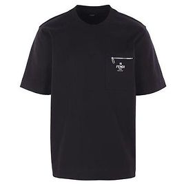 Fendi Baumwoll-T-Shirt Schwarz