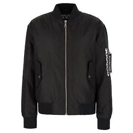 Versace Chaqueta Bomber a Rayas Negro
