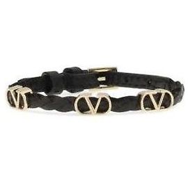 Valentino Pulseira de Assinatura com Logo Preto