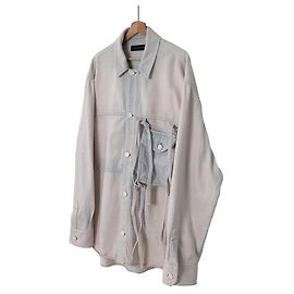 Louis Vuitton Removable Pocket Blizzard Denim Shirt Jacket Silvery