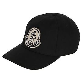 Moncler Logo Patch Baseball Cap Black