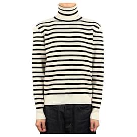 Céline Kaschmir-Pullover mit Rollkragen Weiß