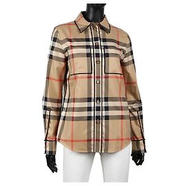 Burberry Camicia a quadri esagerata Marrone