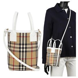 Burberry Mini sac cabas London Marron
