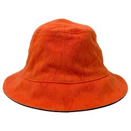 Louis Vuitton Denim Monogram Reversible Essential Bucket Hat Orange Navy Blue