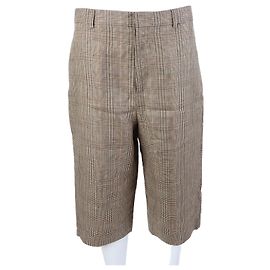 Céline Check Pants Brown