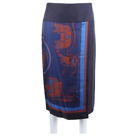 Hermès Gonna in seta Hermes Blu