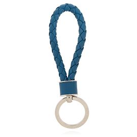 Bottega Veneta Intrecciato Leather Keyring Blue