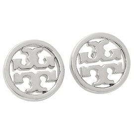 Tory Burch Brincos com logo studado Prata