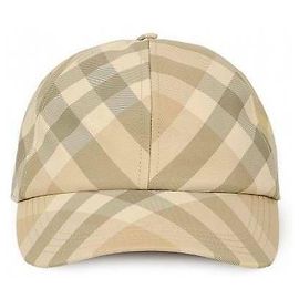 Burberry Baseballkappe mit Karomuster Orange