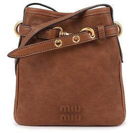 Miu Miu Bolso de hombro de cuero Napa con gancho para cinturón Roja