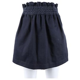 Gonna a bande Hermès Blu