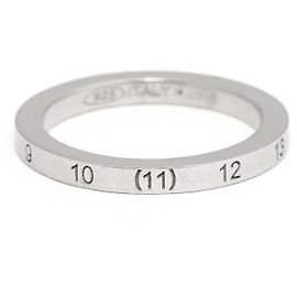Maison Martin Margiela Schlanke Silbernummerierungsring Silber