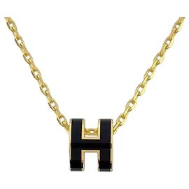 Hermès Pendente Mini Pop Hach Oro Nero Nero