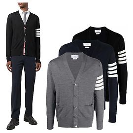 Thom Browne Merinowolle-Cardigan Braun