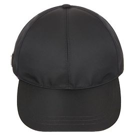 Prada Side Triangle Logo Nylon Baseball Cap Black